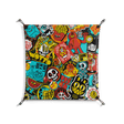 All The Stickers - Work On Wall - Craig Watkins - Black - 70 x 70 cm