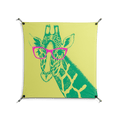 Wise Giraffe - Work On Wall - Amy Suther - Black - 90 x 90 cm