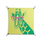 Wise Giraffe - Work On Wall - Amy Suther - Black - 90 x 90 cm