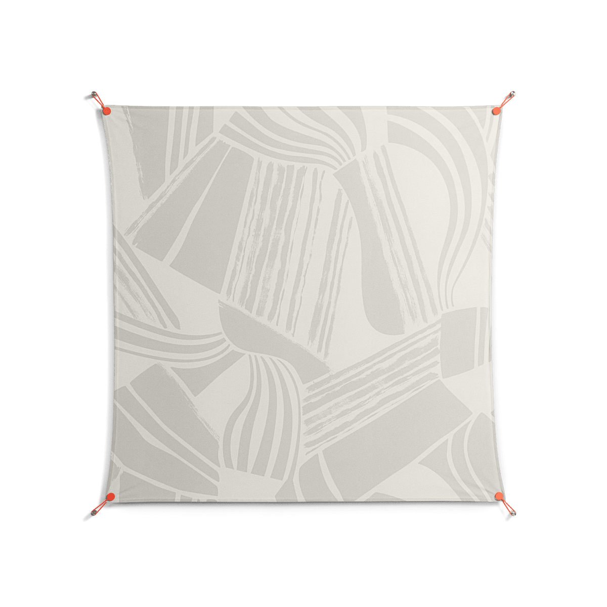 Touch the Ground - Work On Wall - Amy Suther - Orange - 140 x 140 cm