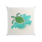 Sea Turtle - Work On Wall - Amy Suther - Silver - 140 x 140 cm