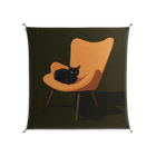 Cat in Chair A - Work On Wall - Kristin Eriksson - Black - 140 x 140 cm