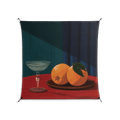 Bubbles & Oranges - Work On Wall - Kristin Eriksson - Black - 140 x 140 cm