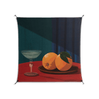 Bubbles & Oranges - Work On Wall - Kristin Eriksson - Black - 140 x 140 cm