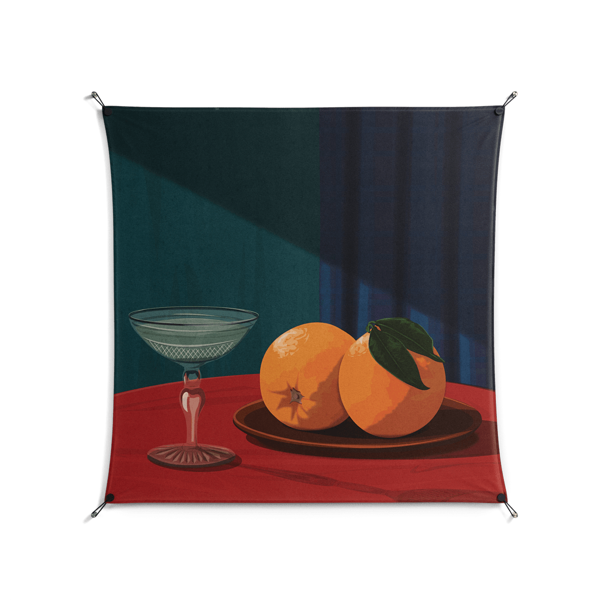 Bubbles & Oranges - Work On Wall - Kristin Eriksson - Black - 140 x 140 cm