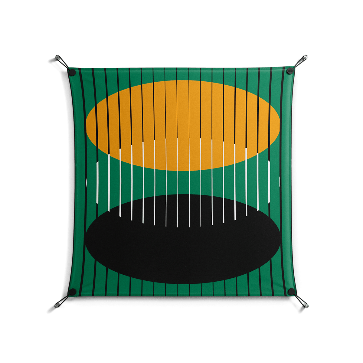 Soul Split - Work On Wall - Oluwasheyi Adebayo - Black - 90 x 90 cm