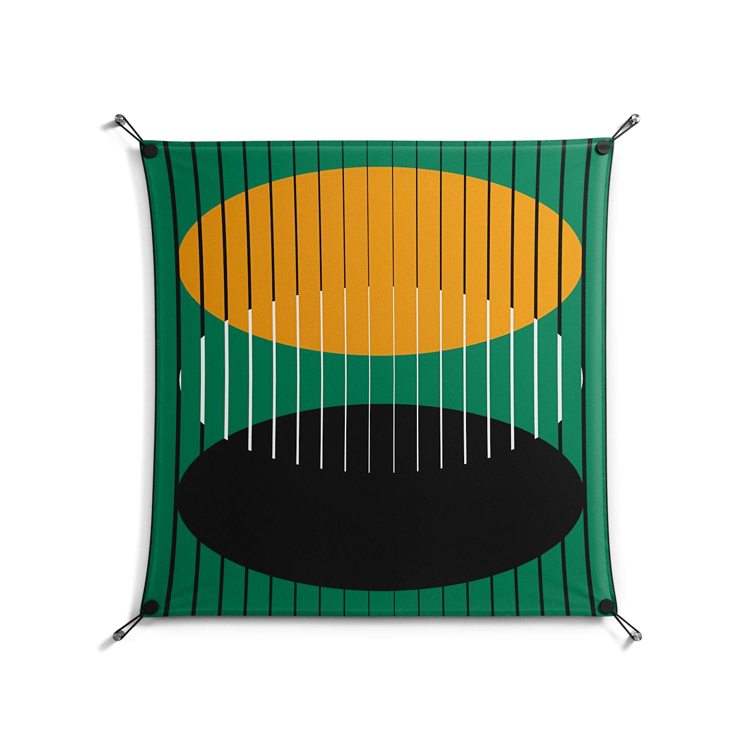 Soul Split - Work On Wall - Oluwasheyi Adebayo - Black - 90 x 90 cm