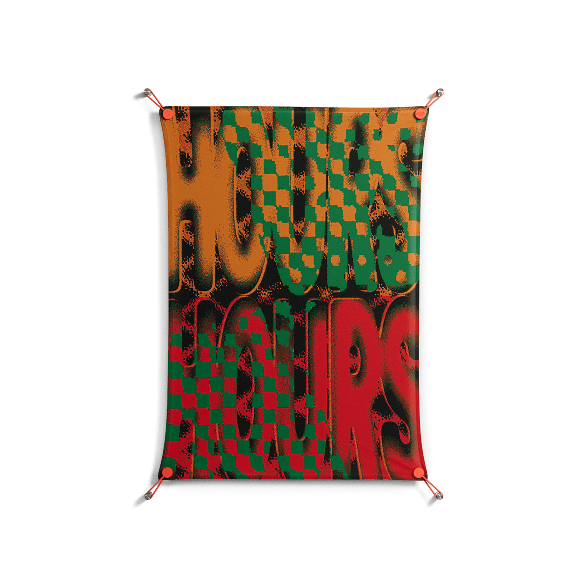 Hours - Work On Wall - Oluwasheyi Adebayo - Orange - 70 x 100 cm