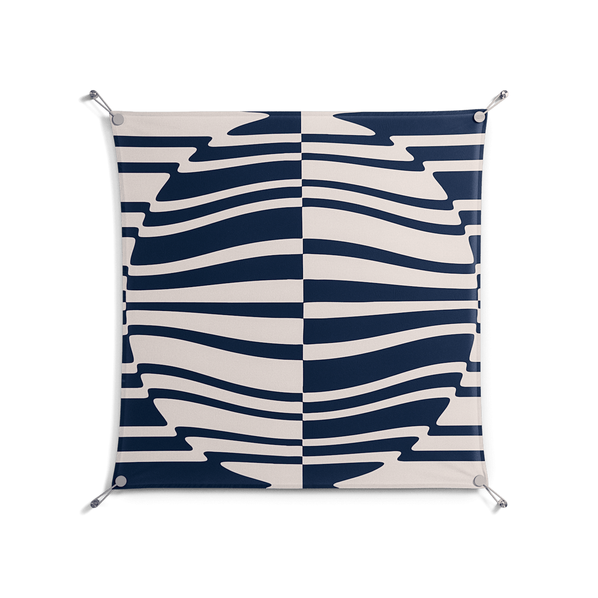 Wave Lens - Work On Wall - Oluwasheyi Adebayo - Silver - 90 x 90 cm