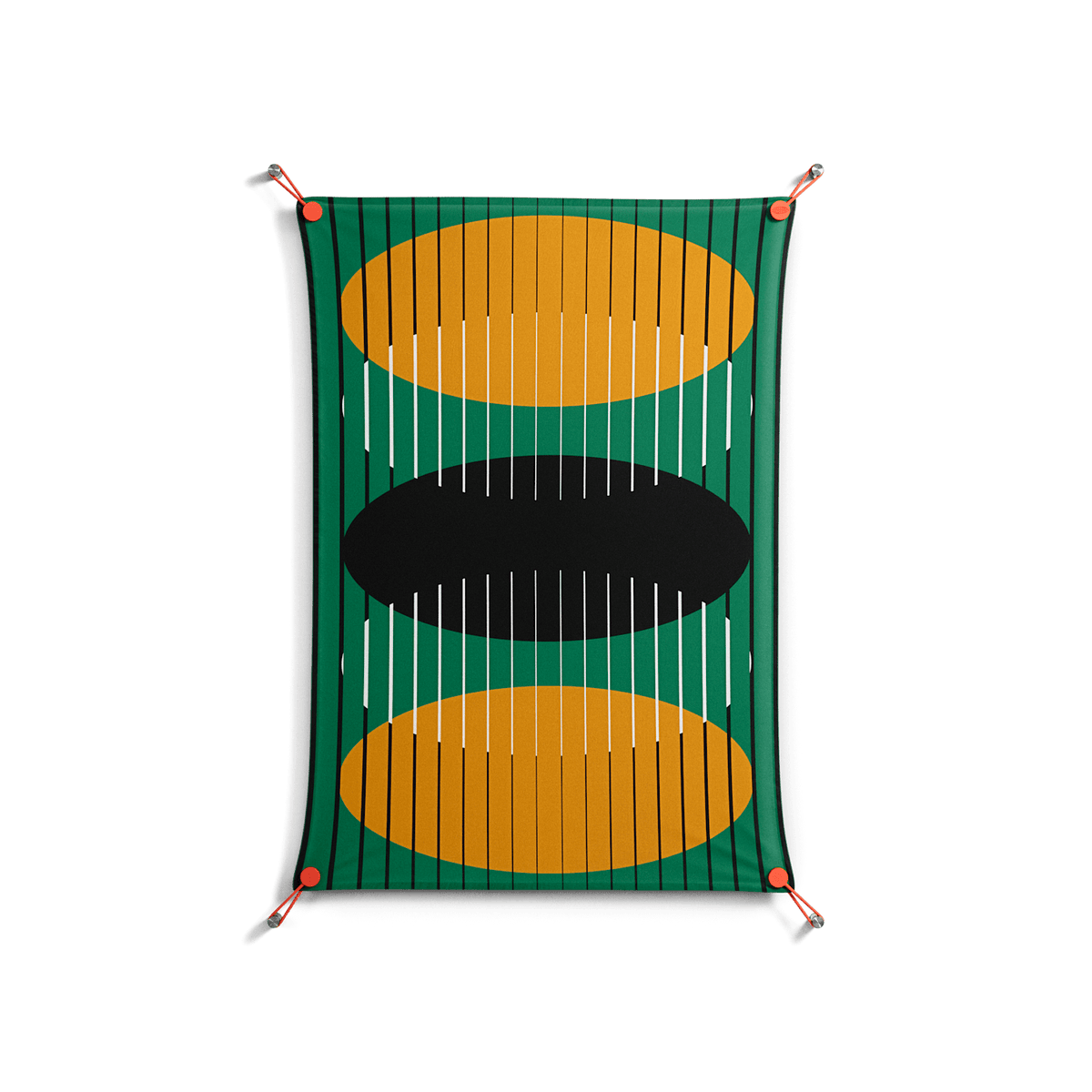Soul Split - Work On Wall - Oluwasheyi Adebayo - Orange - 70 x 100 cm