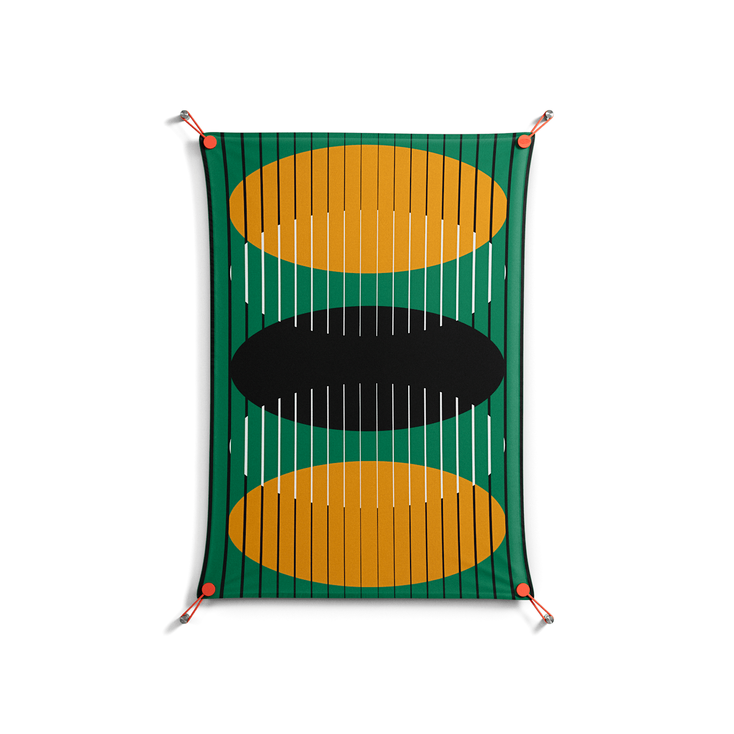 Soul Split - Work On Wall - Oluwasheyi Adebayo - Orange - 70 x 100 cm