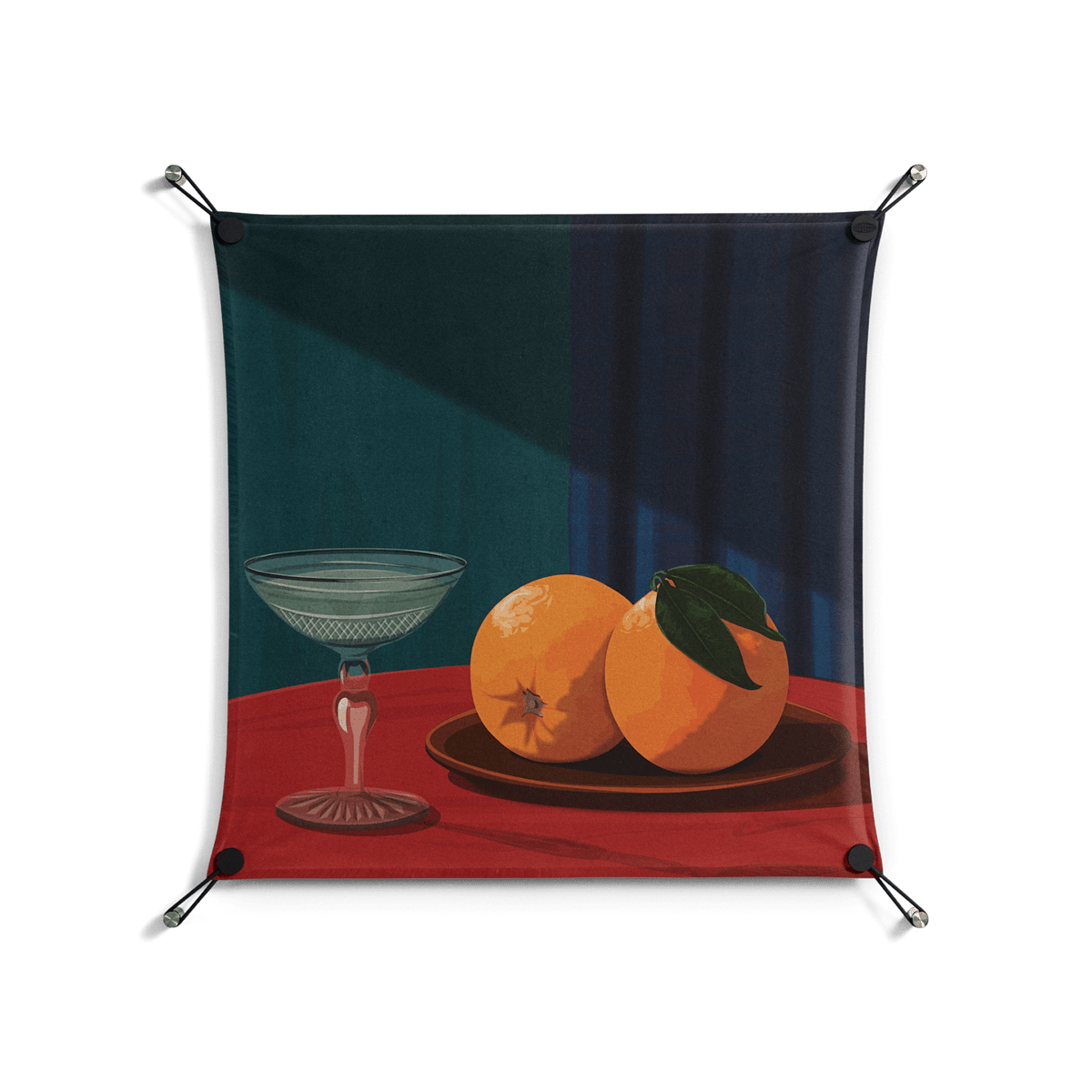 Bubbles & Oranges - Work On Wall - Kristin Eriksson - Black - 70 x 70 cm