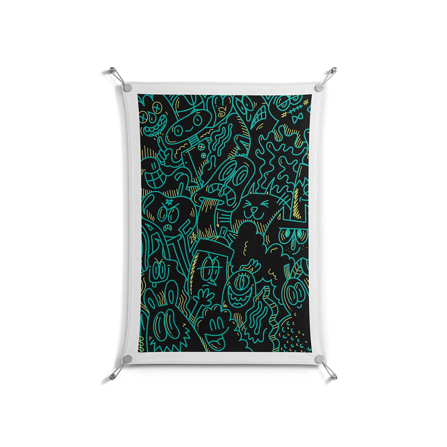 The Green Line - Work On Wall - Craig Watkins - Silver - 70 x 100 cm