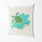 Sea Turtle - Work On Wall - Amy Suther - Silver - 140 x 140 cm