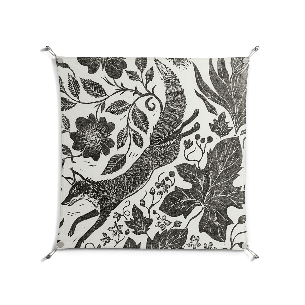 Ode to Summer 4 - Work On Wall - Diana Catchpole - Silver - 90 x 90 cm