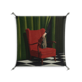 The Man Behind The Curtain - Work On Wall - Kristin Eriksson - Black - 70 x 70 cm