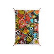 All The Stickers - Work On Wall - Craig Watkins - Orange - 70 x 100 cm