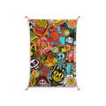 All The Stickers - Work On Wall - Craig Watkins - Orange - 70 x 100 cm