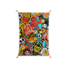 All The Stickers - Work On Wall - Craig Watkins - Orange - 70 x 100 cm