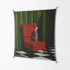 The Man Behind The Curtain - Work On Wall - Kristin Eriksson - Black - 140 x 140 cm