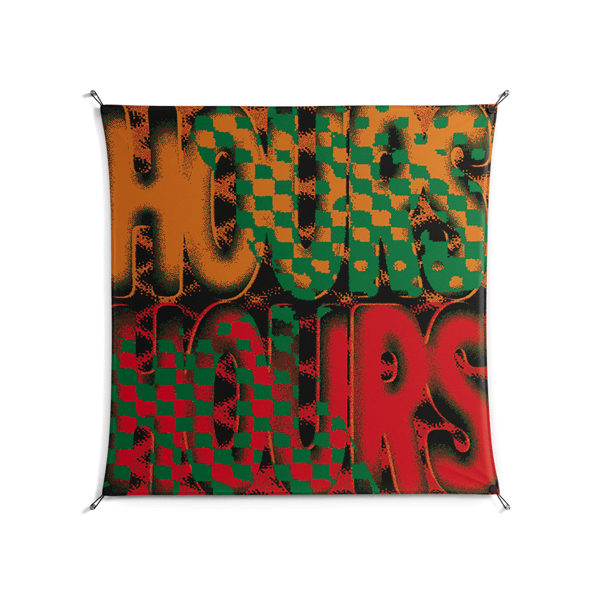 Hours - Work On Wall - Oluwasheyi Adebayo - Black - 140 x 140 cm