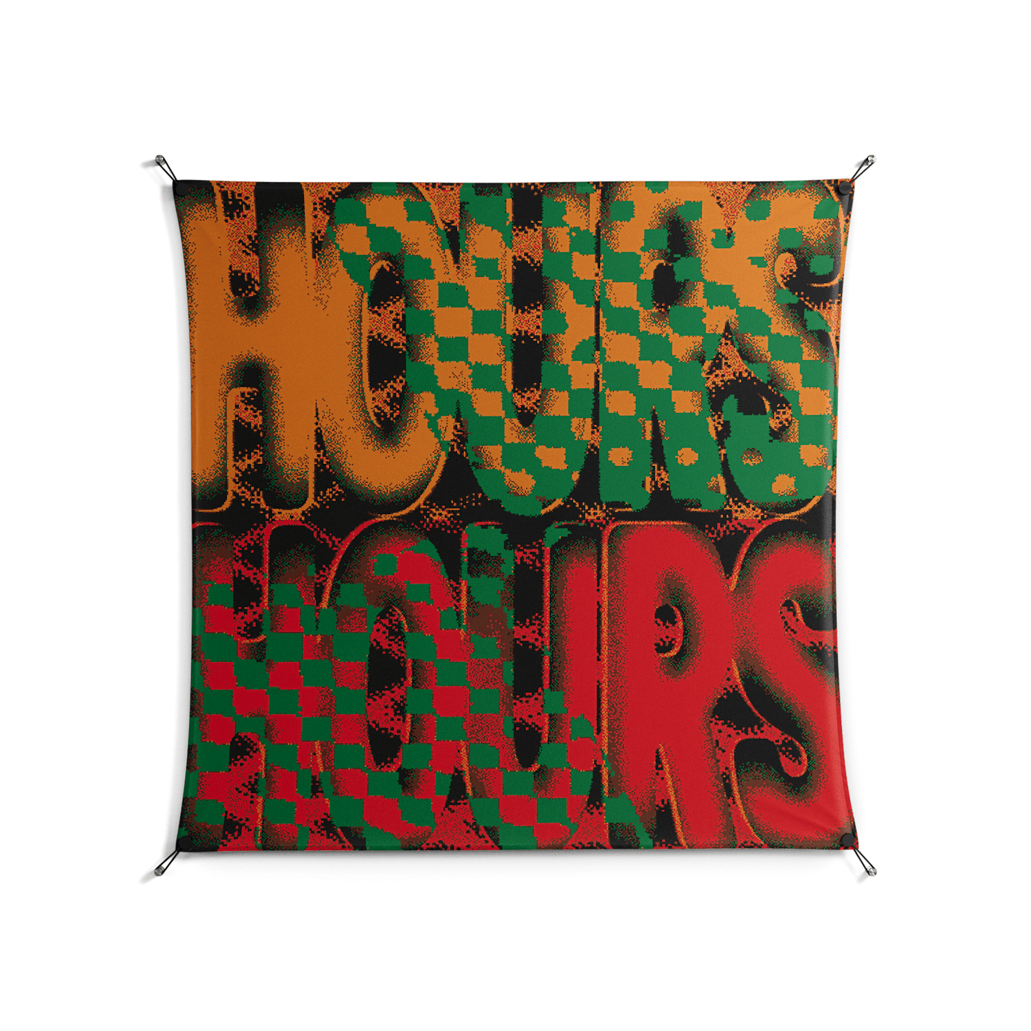Hours - Work On Wall - Oluwasheyi Adebayo - Black - 140 x 140 cm