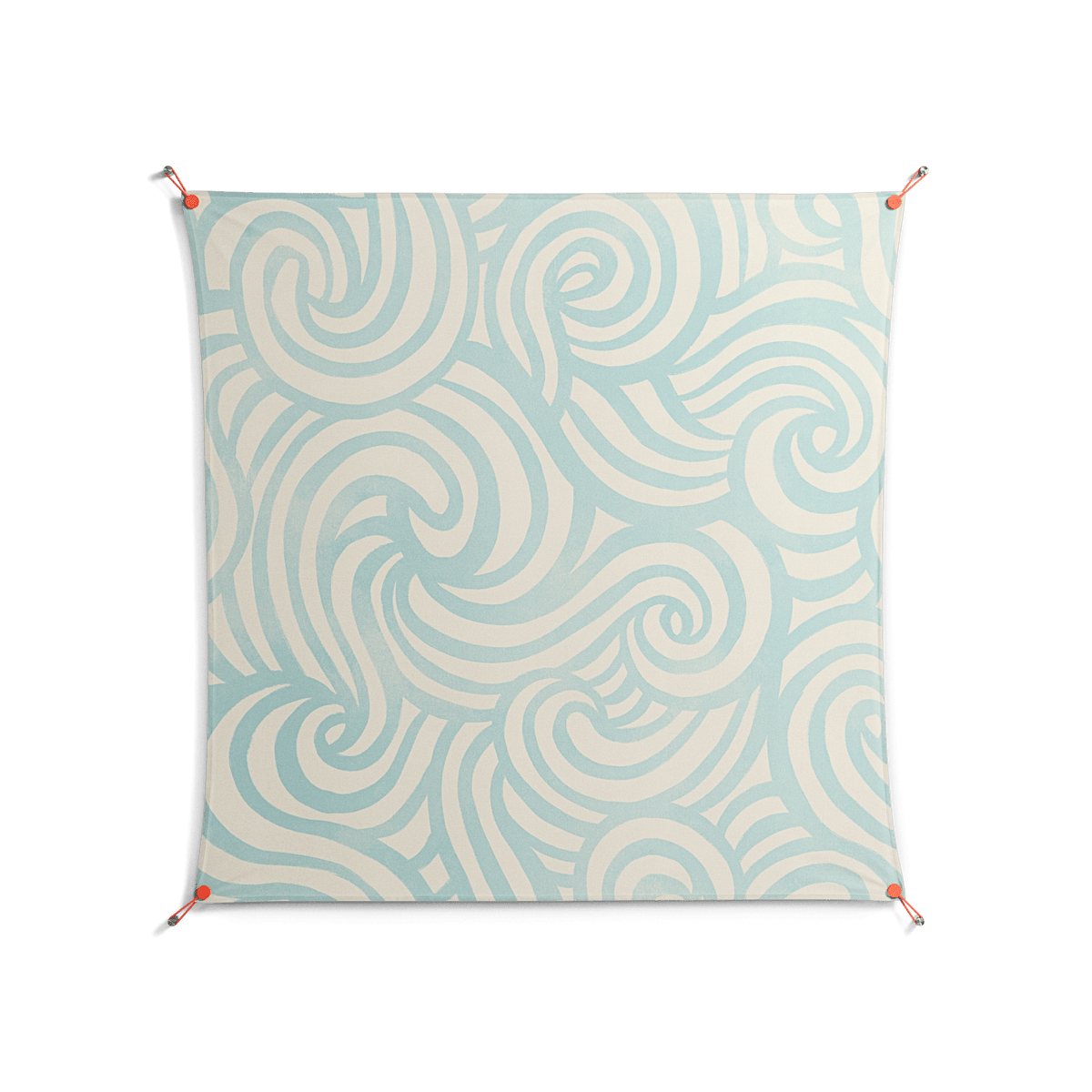 Epic Swirl - Work On Wall - Amy Suther - Orange - 140 x 140 cm