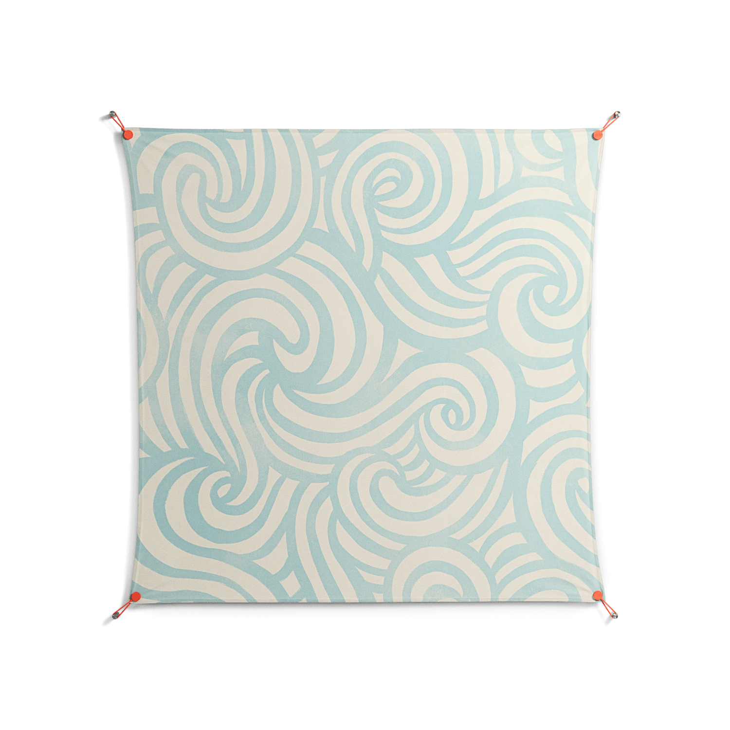 Epic Swirl - Work On Wall - Amy Suther - Orange - 140 x 140 cm
