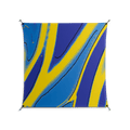 Blue Gale - Work On Wall - Oluwasheyi Adebayo - Black - 140 x 140 cm