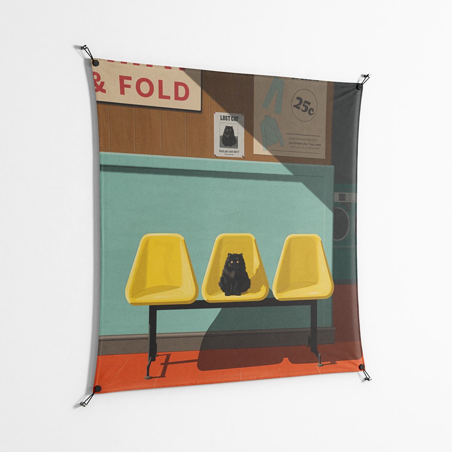 Have You Seen Bert - Work On Wall - Kristin Eriksson - Black - 140 x 140 cm