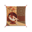 Women in ballchair - Work On Wall - Kristin Eriksson - Orange - 70 x 70 cm