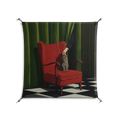 The Man Behind The Curtain - Work On Wall - Kristin Eriksson - Black - 90 x 90 cm