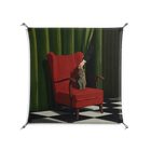 The Man Behind The Curtain - Work On Wall - Kristin Eriksson - Black - 90 x 90 cm