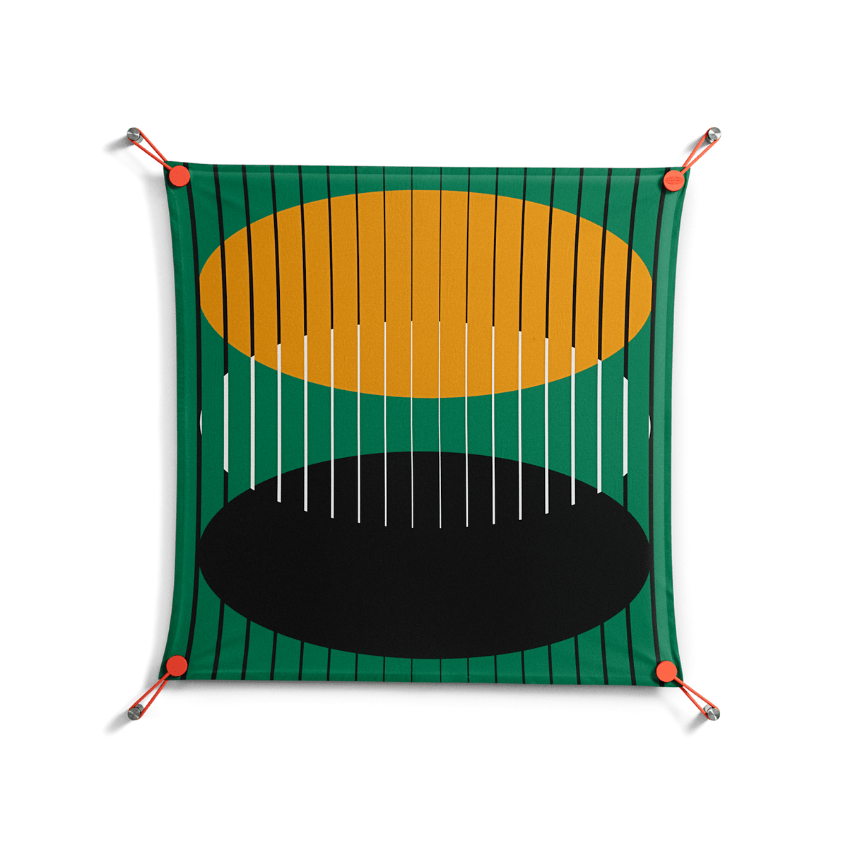 Soul Split - Work On Wall - Oluwasheyi Adebayo - Orange - 70 x 70 cm
