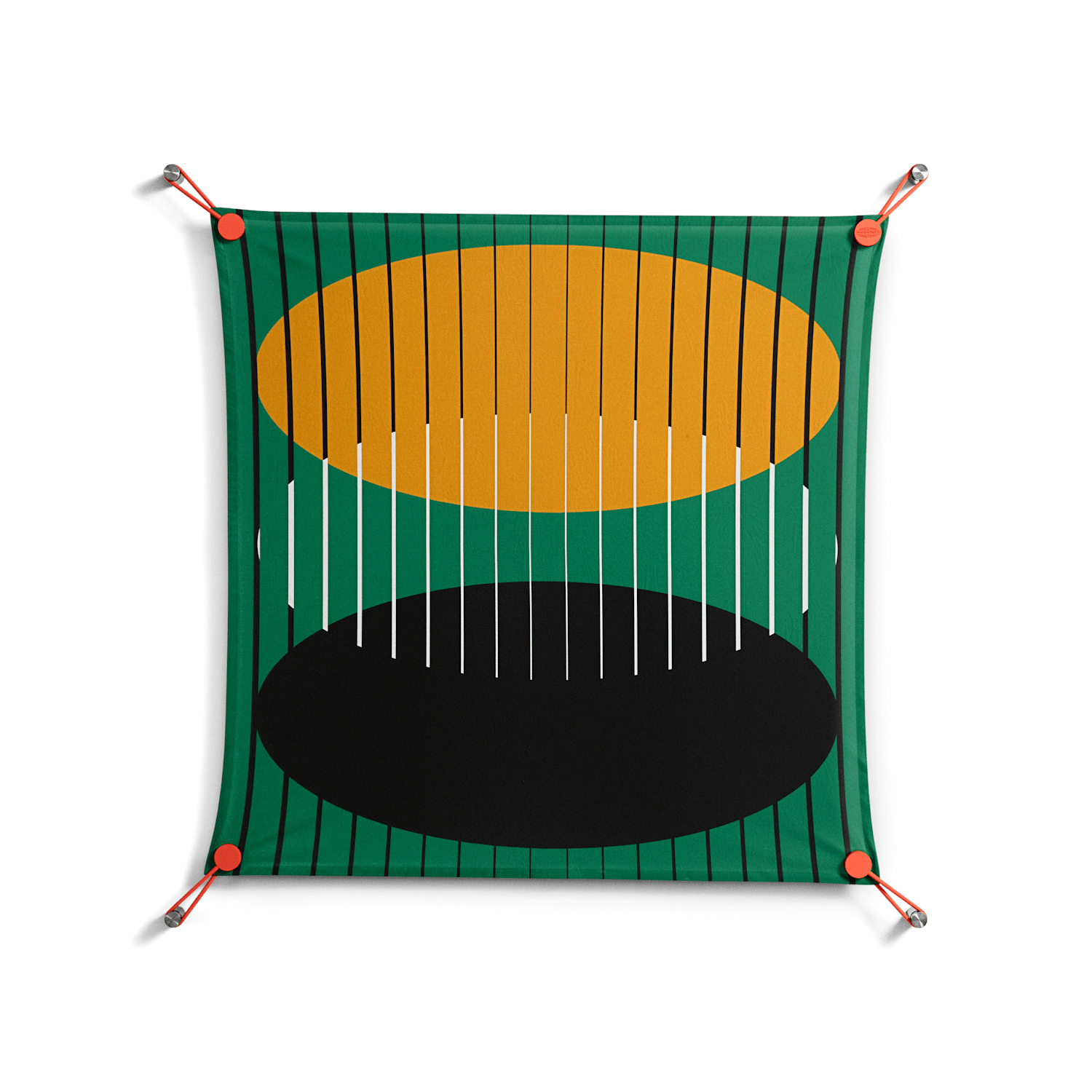 Soul Split - Work On Wall - Oluwasheyi Adebayo - Orange - 70 x 70 cm