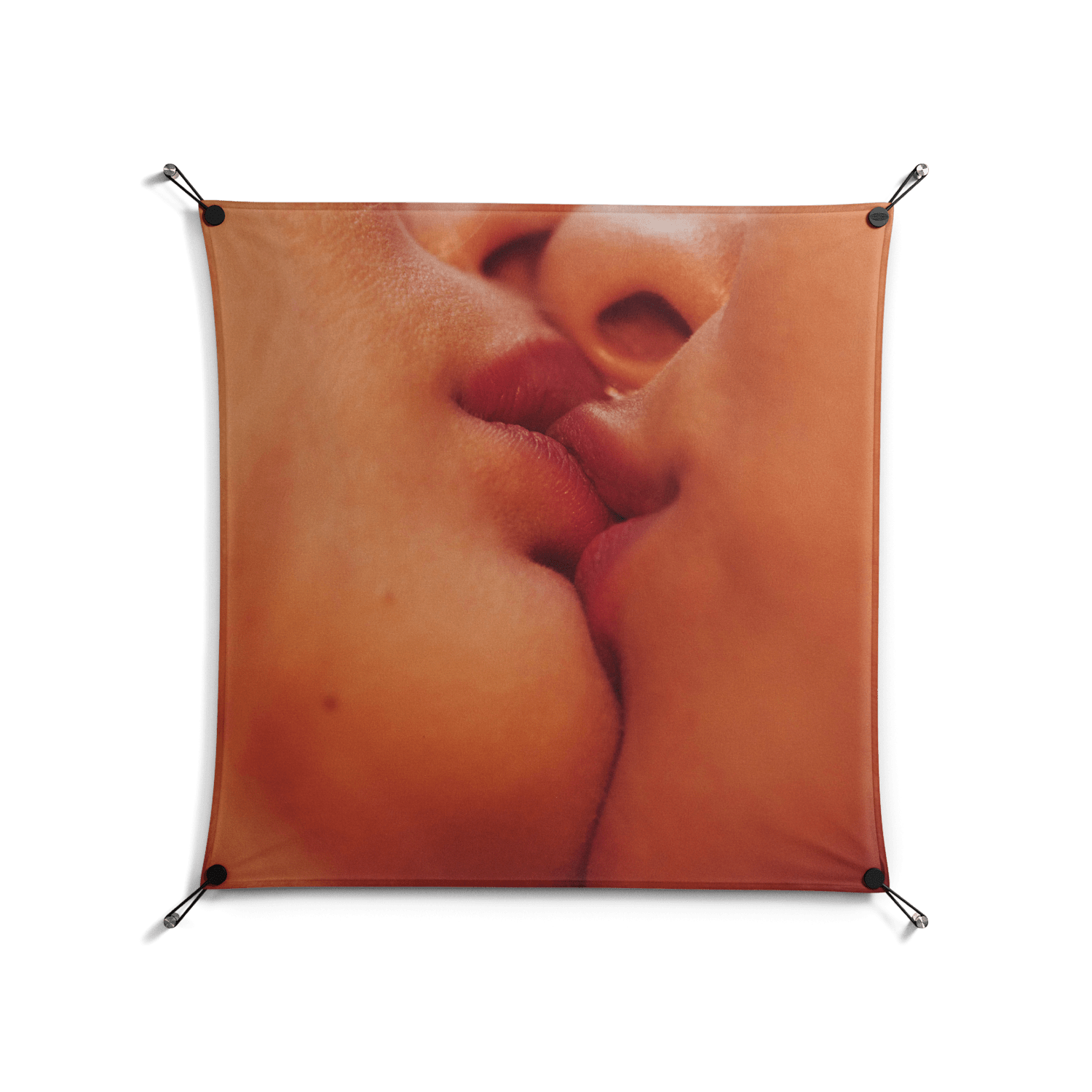 The Art Of Kissing - Work On Wall - Nadia Ryder - Black - 90 x 90 cm