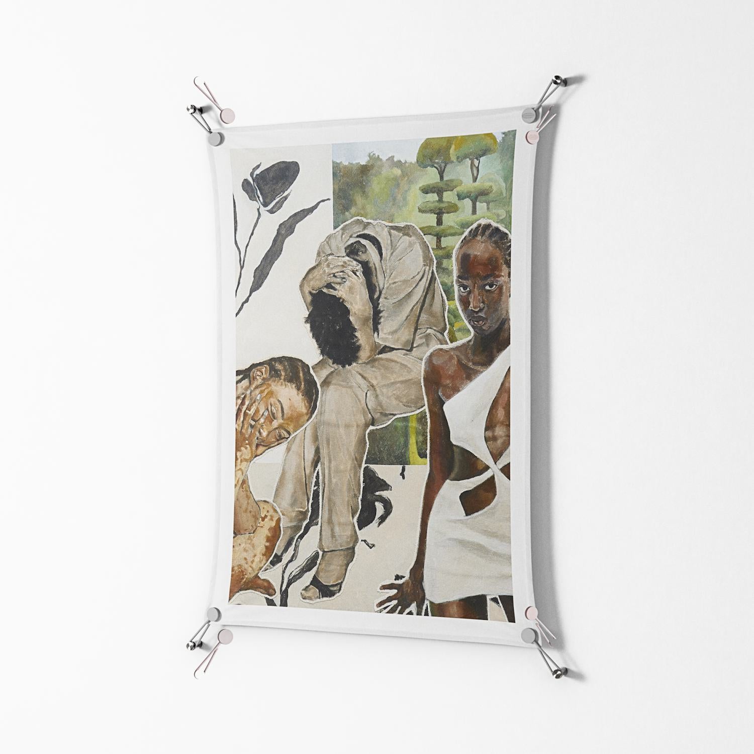 Dreaming With Open Eyes - Work On Wall - Sophie Goudman - Silver - 70 x 100 cm