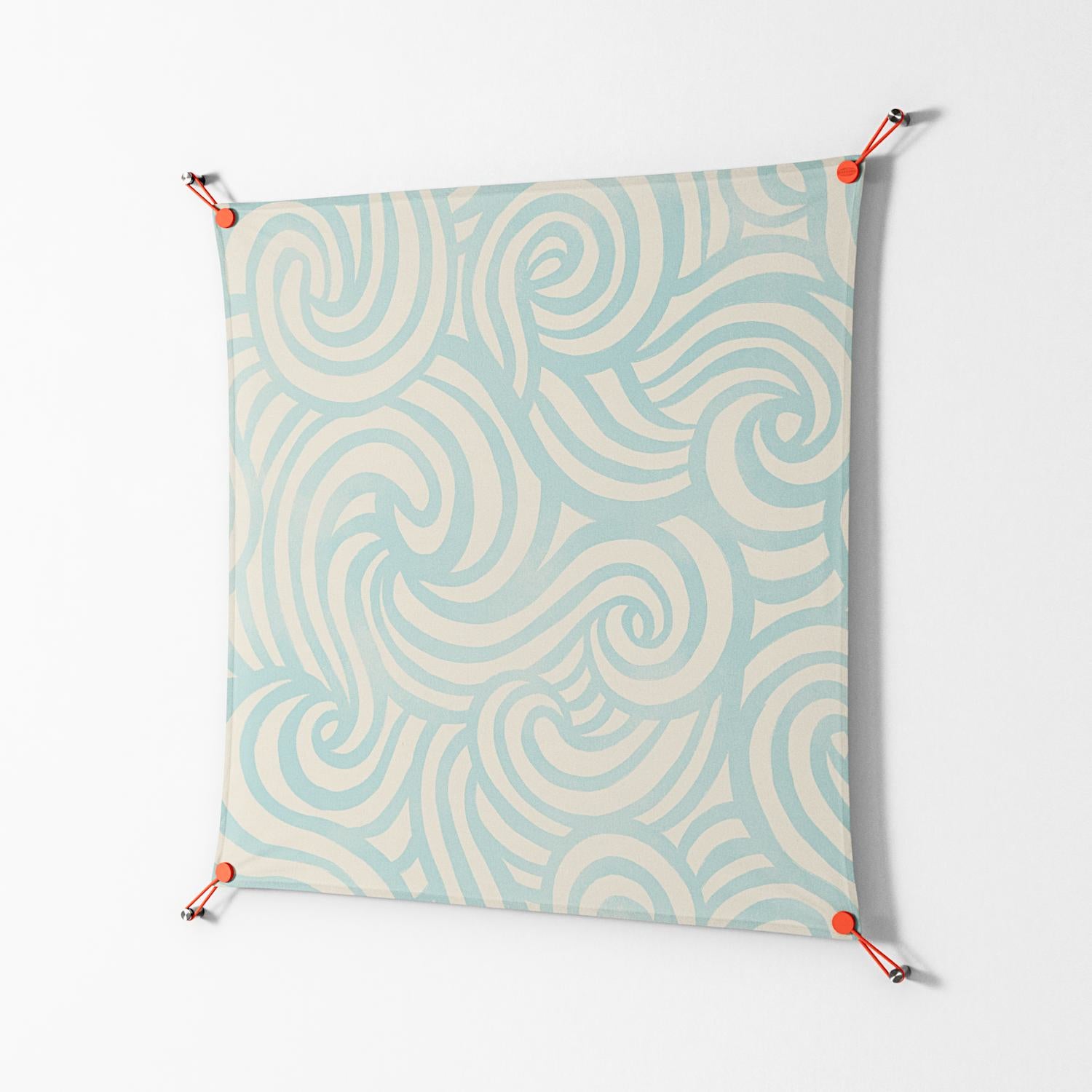 Epic Swirl - Work On Wall - Amy Suther - Orange - 90 x 90 cm