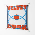 Velvet Dusk - Work On Wall - Oluwasheyi Adebayo - Orange - 90 x 90 cm