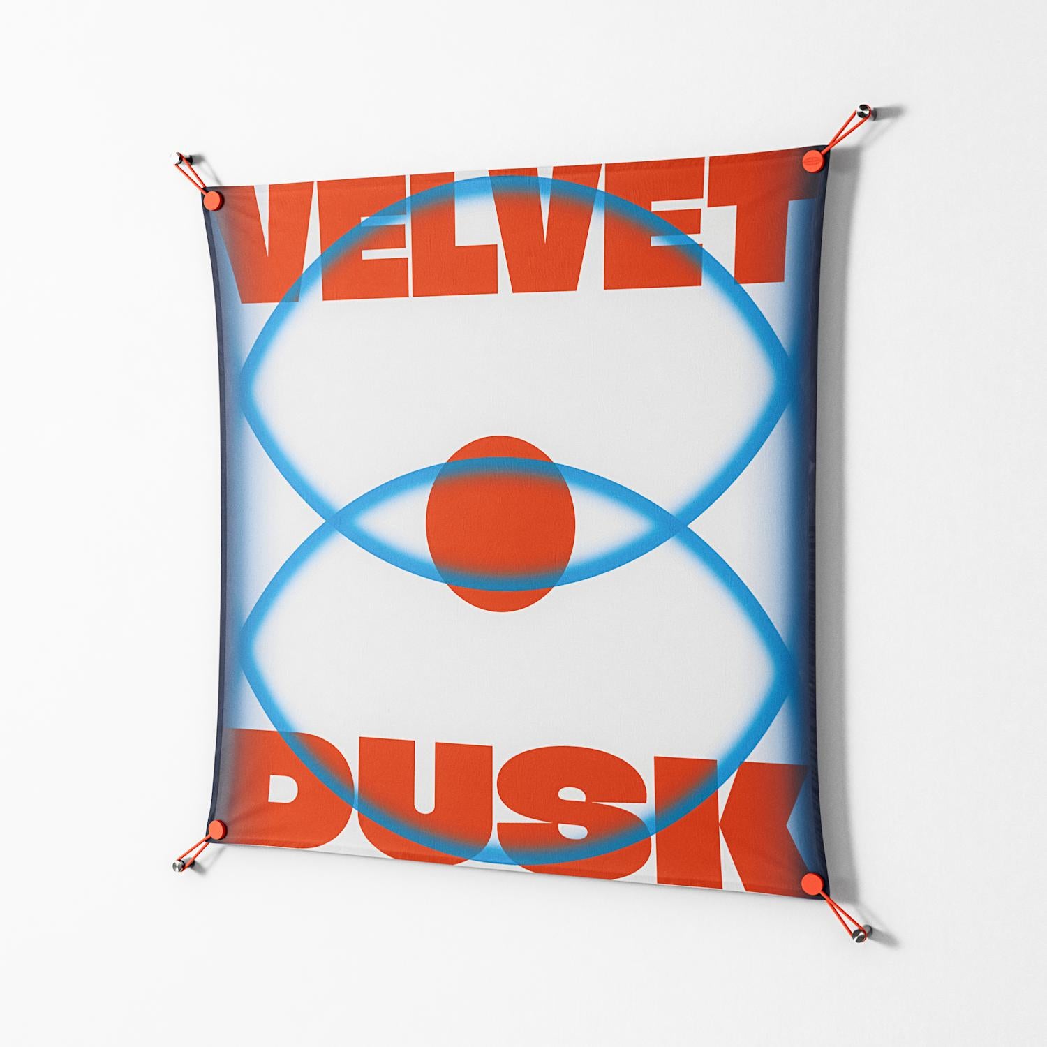 Velvet Dusk - Work On Wall - Oluwasheyi Adebayo - Orange - 90 x 90 cm