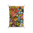 All The Stickers - Work On Wall - Craig Watkins - Silver - 70 x 100 cm