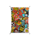 All The Stickers - Work On Wall - Craig Watkins - Silver - 70 x 100 cm