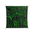 Wottosque Green - Work On Wall - Craig Watkins - Silver - 140 x 140 cm
