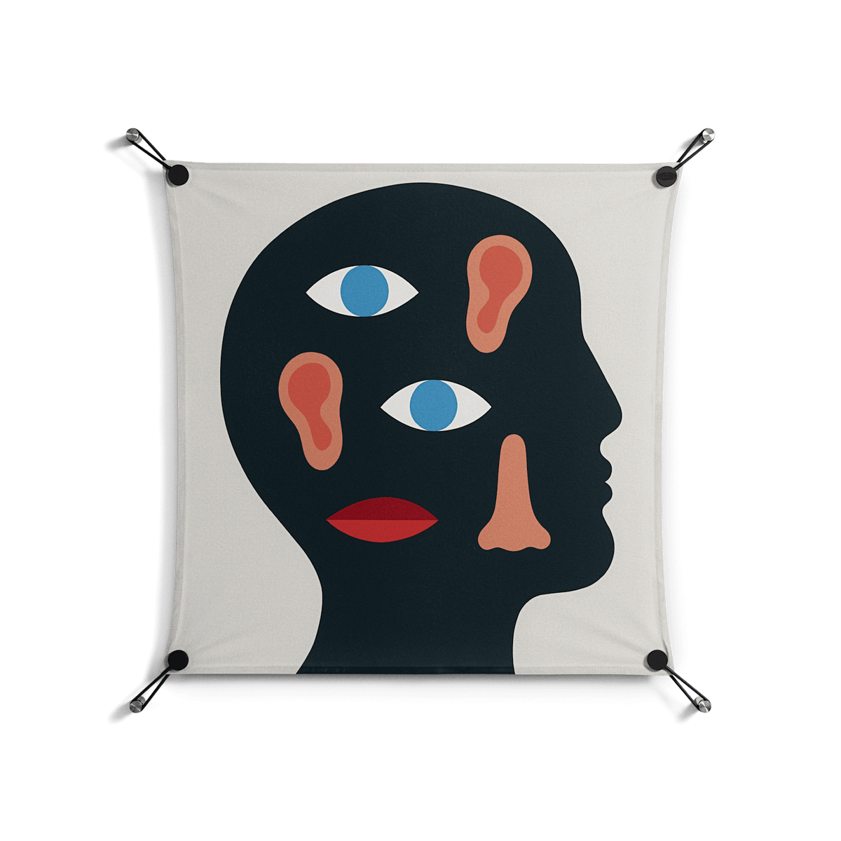 Désordre_Intérieur - Work On Wall - David Vanadia - Black - 70 x 70 cm