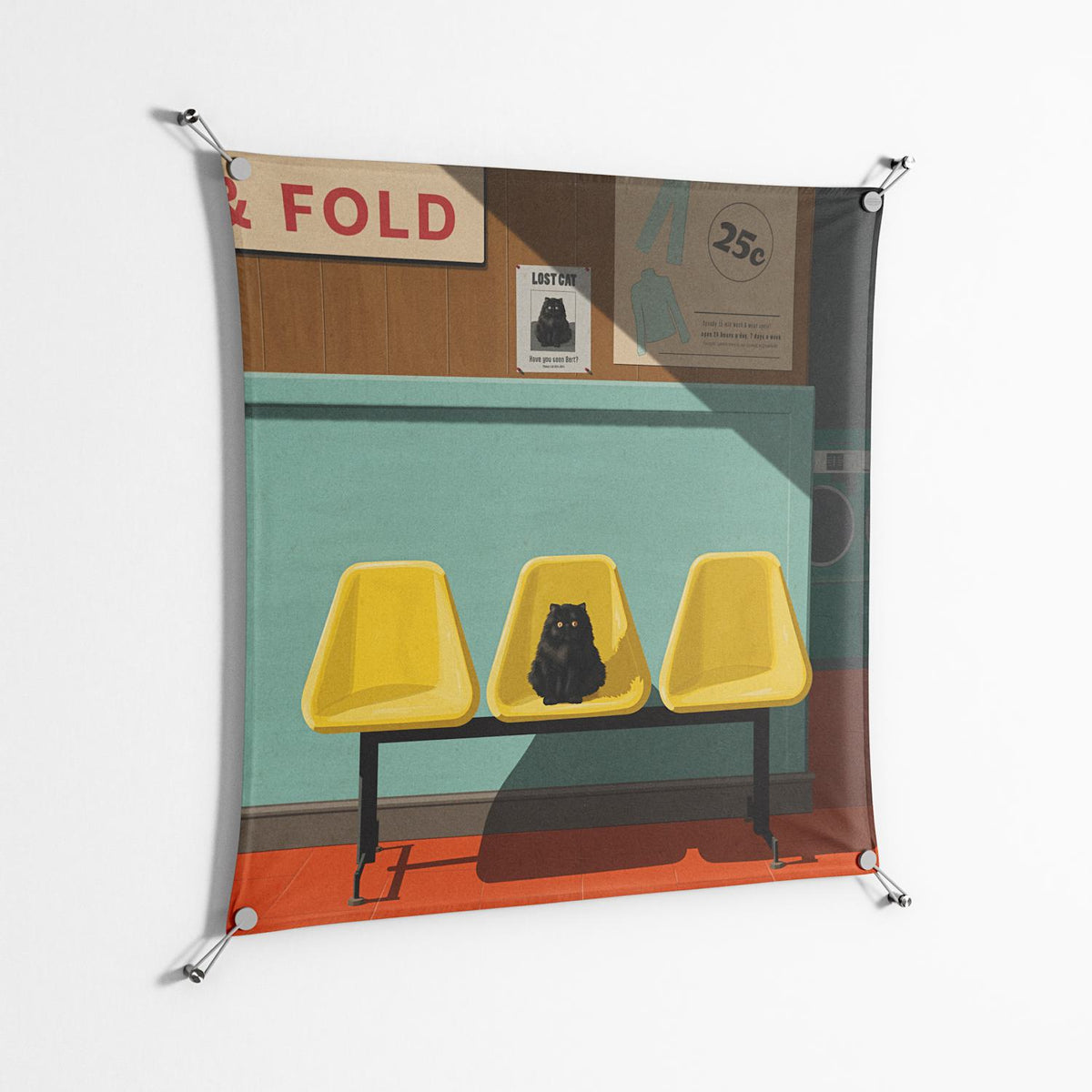 Have You Seen Bert - Work On Wall - Kristin Eriksson - Silver - 90 x 90 cm
