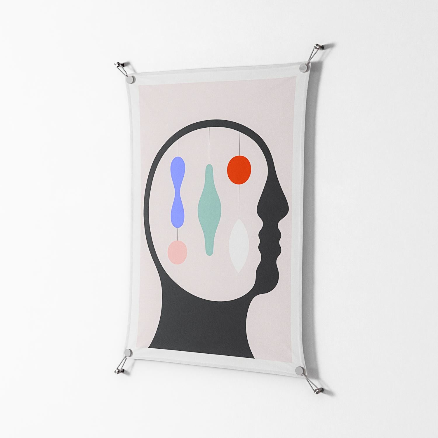 Équilibre_Intérieur - Work On Wall - David Vanadia - Silver - 70 x 100 cm