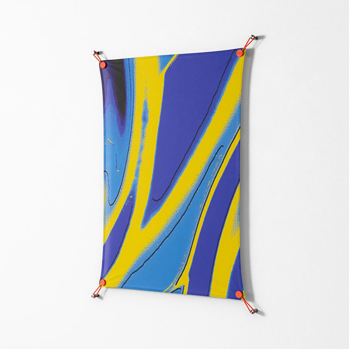 Blue Gale - Work On Wall - Oluwasheyi Adebayo - Orange - 70 x 100 cm