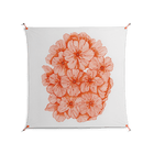 Orange Flowers 1 - Work On Wall - Katie O’Shea - Orange - 140 x 140 cm