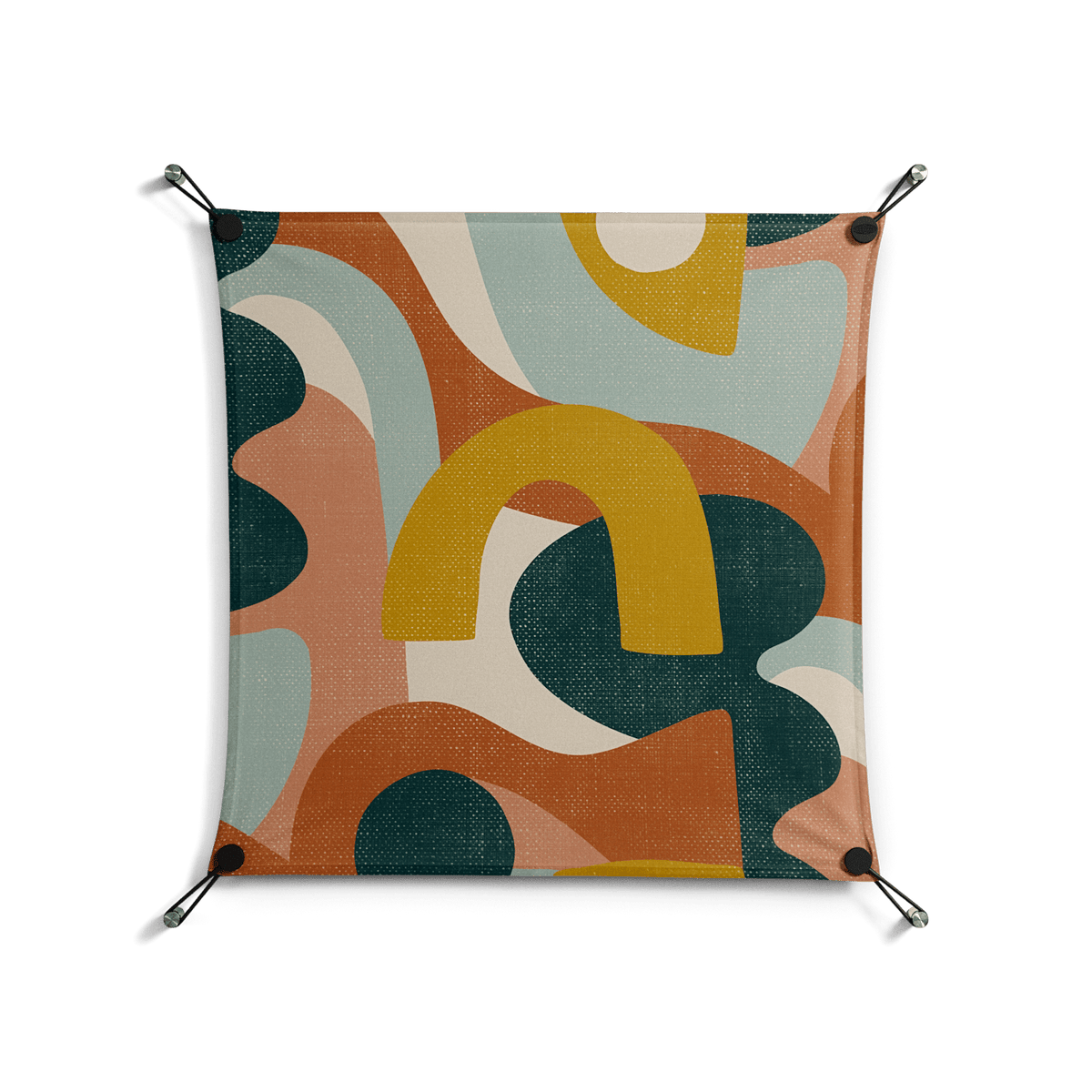 Abstract Sunrise - Work On Wall - Amy Suther - Black - 70 x 70 cm