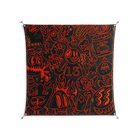 Wottosque Red - Work On Wall - Craig Watkins - Silver - 140 x 140 cm